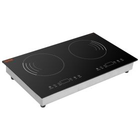 1800W 2 Burner Induction Cooktop Electric Countertop Burner Touch Control