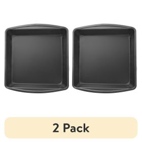 (2 pack) Nonstick 9" x 9" x 2" Square Cake Pan, Brownie Pan, Gray